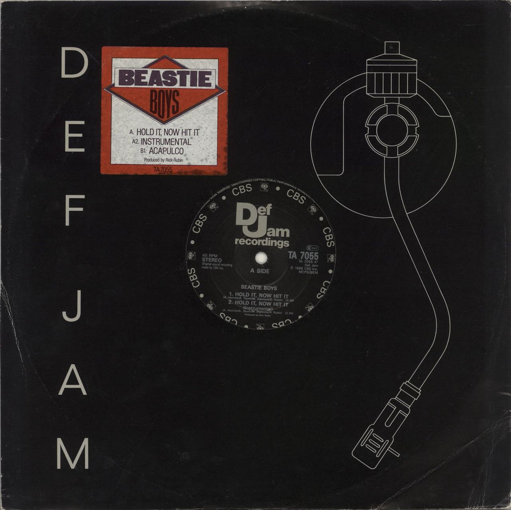 Beastie Boys Hold It, Now Hit It - Stickered US 12" vinyl single (12 inch record / Maxi-single) TA7055