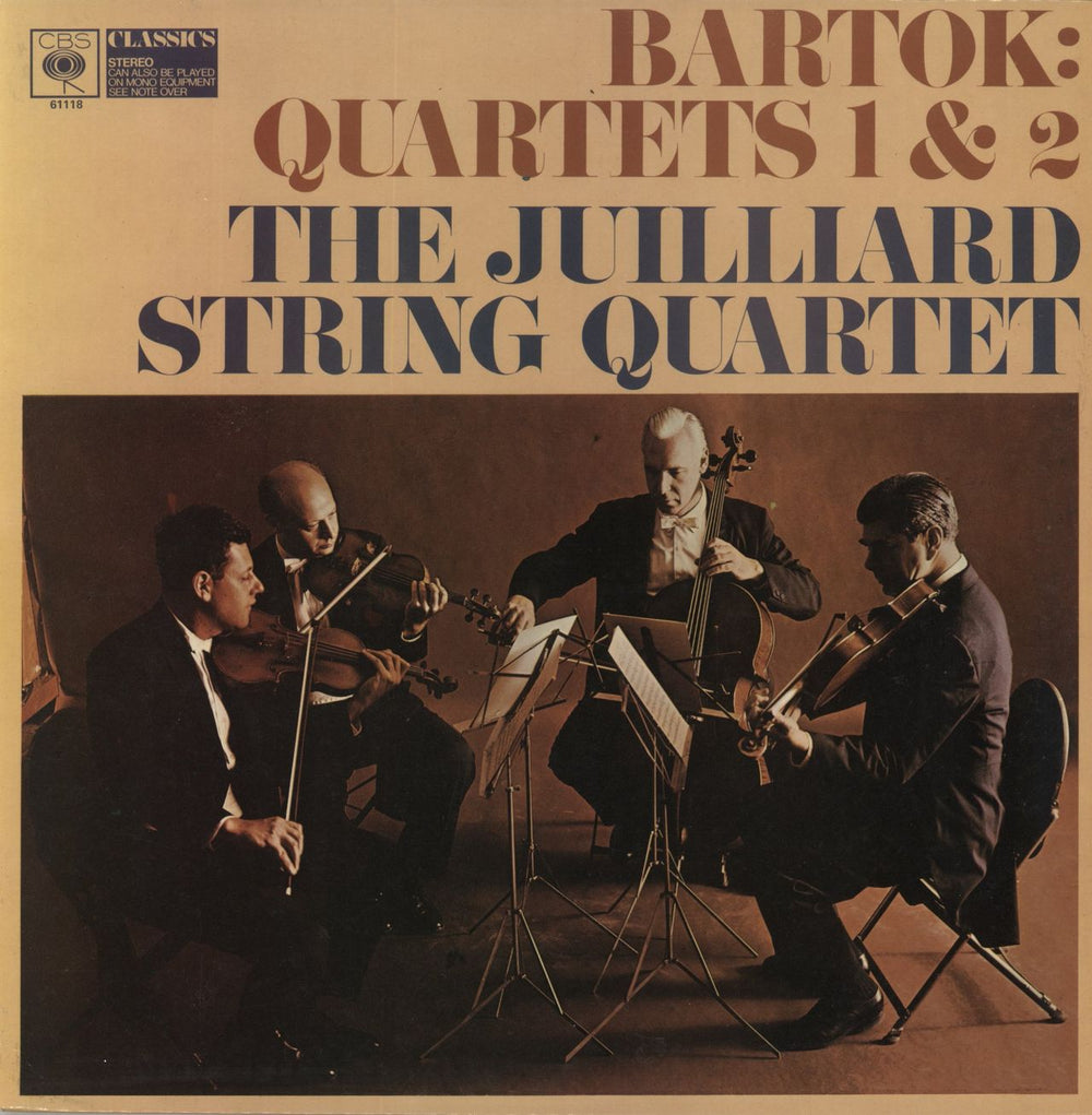 Béla Bartók Bartok: Quartets 1 & 2 UK vinyl LP album (LP record) 61118