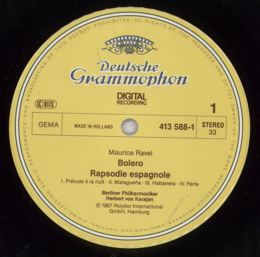 Berliner Philharmoniker Ravel's Bolero & Rapsodie Espagnole / Mussorgsky's Bilder Einer Ausstellung Dutch vinyl LP album (LP record) F34LPRA841693