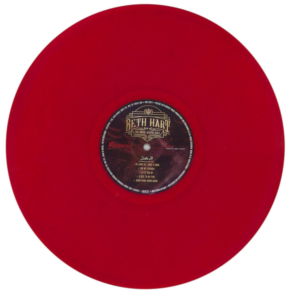 Beth Hart Live At The Royal Albert Hall -  Red Vinyl US 3-LP vinyl record set (Triple LP Album) 0G13LLI841394