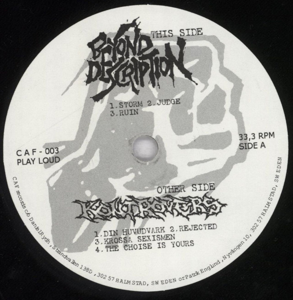 Beyond Description Beyond Description / Kontrovers Swedish 7" vinyl single (7 inch record / 45) 7E107BE836459