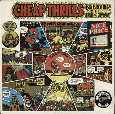 Big Brother & The Holding Company Cheap Thrills - Stickered Sleeve UK vinyl LP album (LP record) 32004