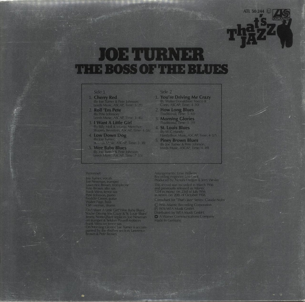 Big Joe Turner The Boss Of The Blues German vinyl LP album (LP record)