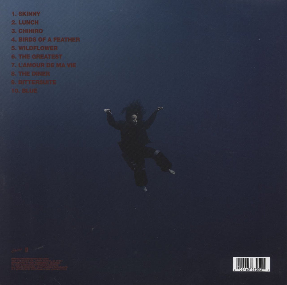 Billie Eilish Hit Me Hard And Soft - Sea Blue Vinyl UK vinyl LP album (LP record) 602465270525