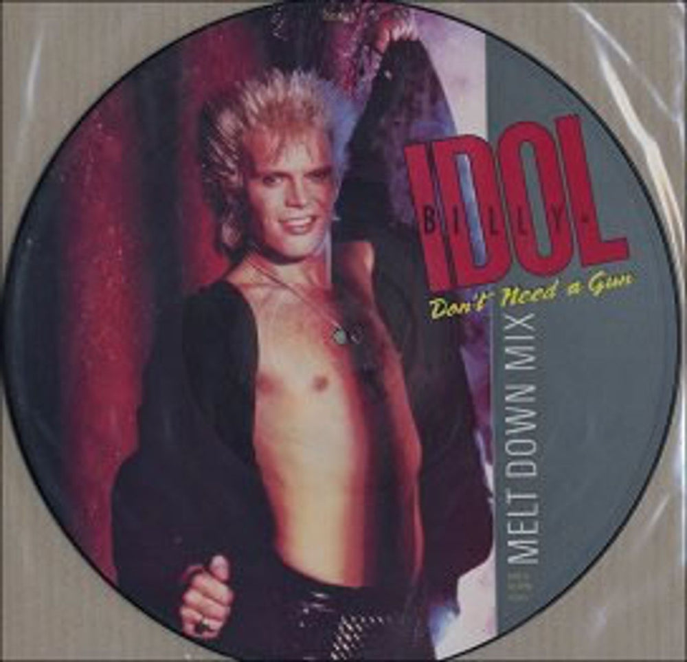 Billy Idol Don't Need A Gun UK 12" vinyl picture disc (12 inch picture record) IDOLP9