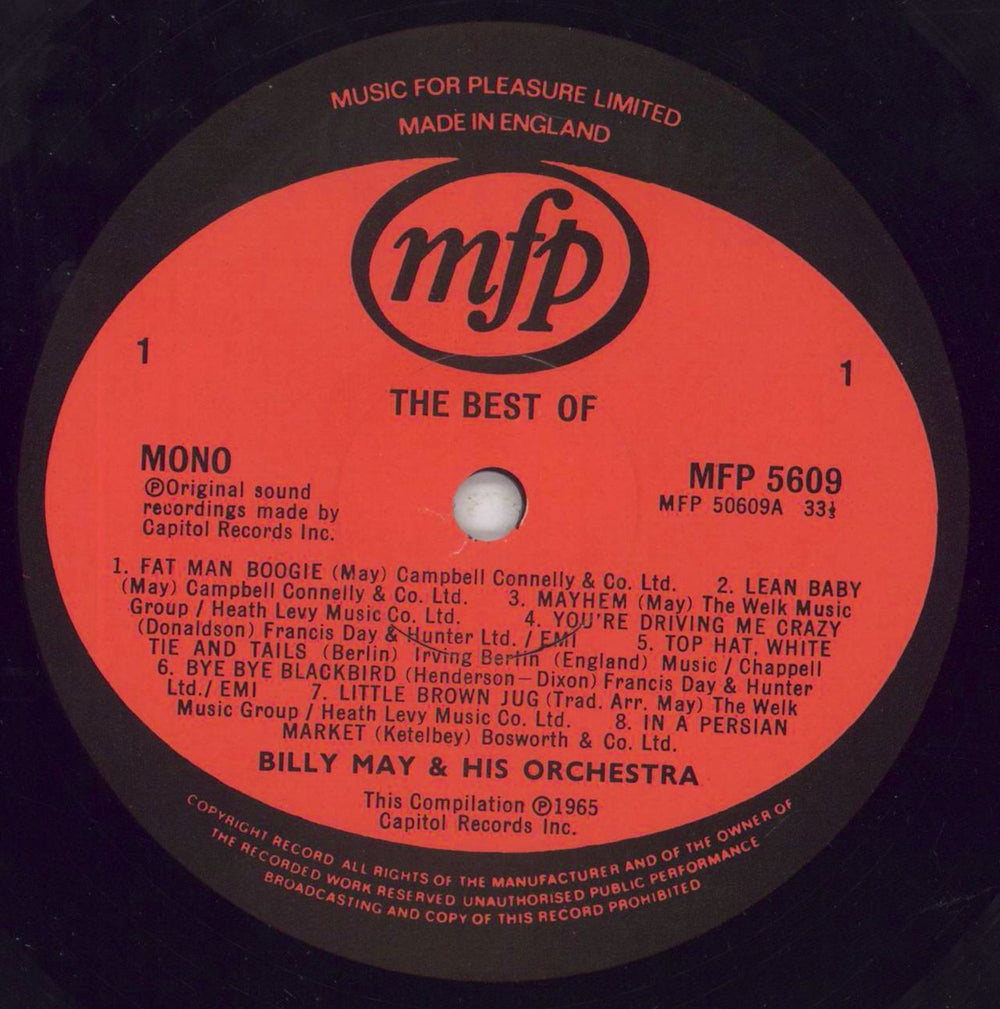 Billy May The Best Of Billy May UK vinyl LP album (LP record) BM7LPTH470854