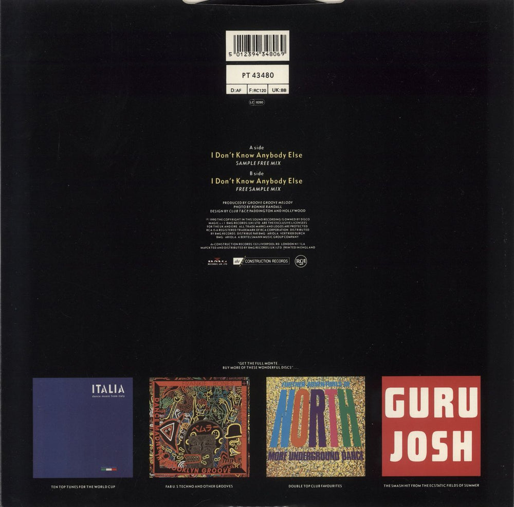 Black Box I Don't Know Anybody Else UK 12" vinyl single (12 inch record / Maxi-single) 5012394348069