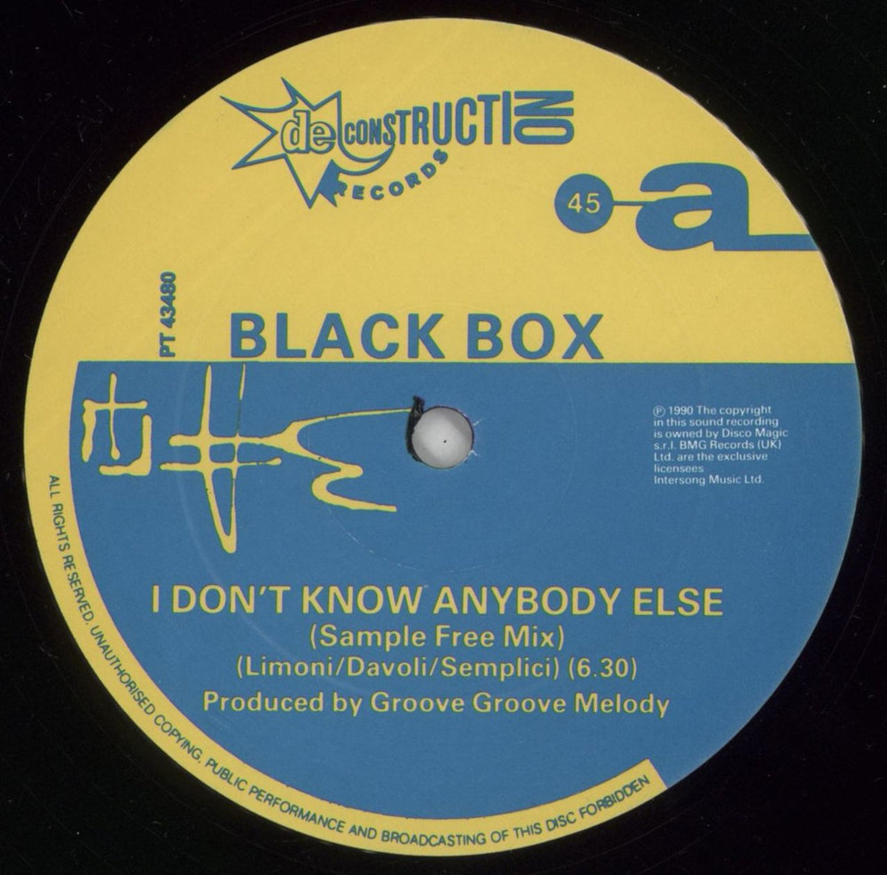 Black Box I Don't Know Anybody Else UK 12" vinyl single (12 inch record / Maxi-single) BOX12ID27604