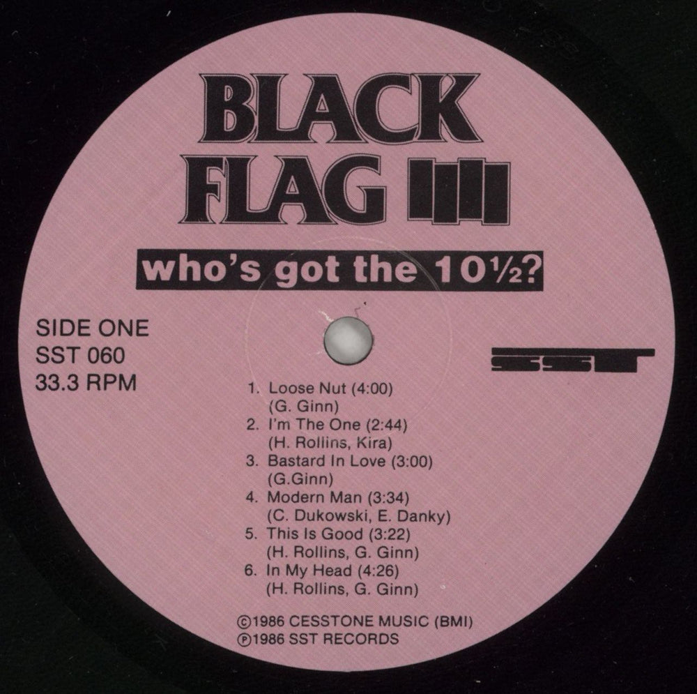 Black Flag Who's Got The 10 1/2? + Merch Insert US vinyl LP album (LP record) BD7LPWH554498