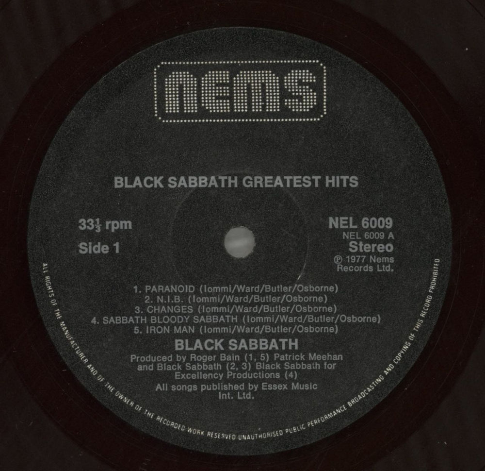 Black Sabbath Greatest Hits - Textured Sleeve UK vinyl LP album (LP record) BLKLPGR321849