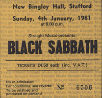 Black Sabbath Mob Rules + Ticket Stub UK tour programme