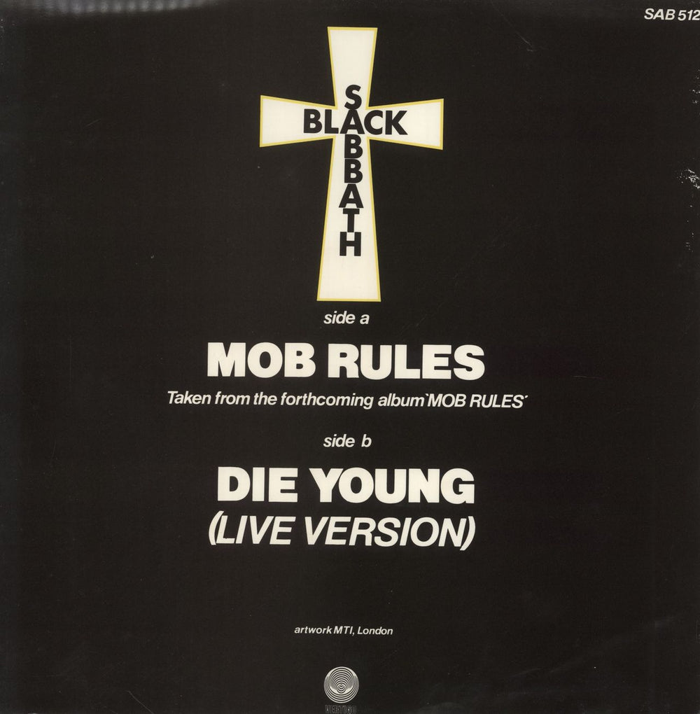 Black Sabbath Mob Rules - VG UK 12" vinyl single (12 inch record / Maxi-single)