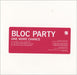 Bloc Party One More Chance UK Promo CD single (CD5 / 5") WEBB215SCDP