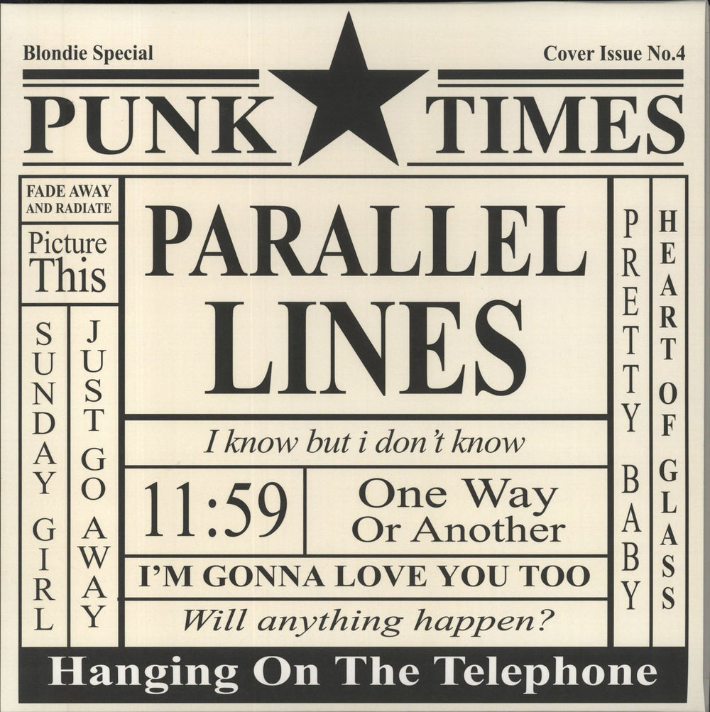 Blondie Punk Rock Is Back! - BLONDIE 'Parallel Lines' sleeve UK vinyl LP album (LP record) MAL-ONELP003