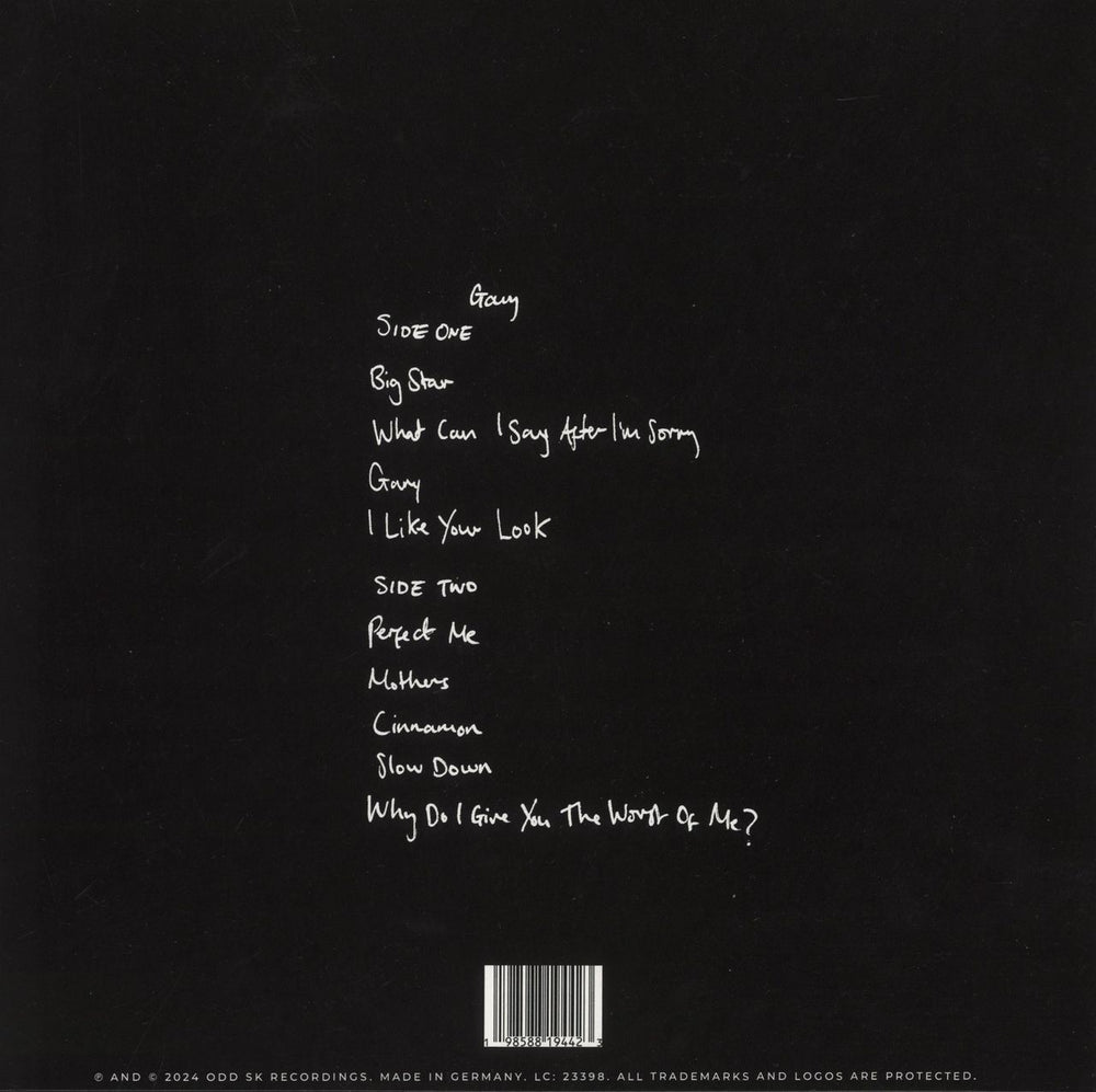 Blossoms Gary: Manchester Edition - Clear Vinyl - Autographed UK vinyl LP album (LP record) 198588194423