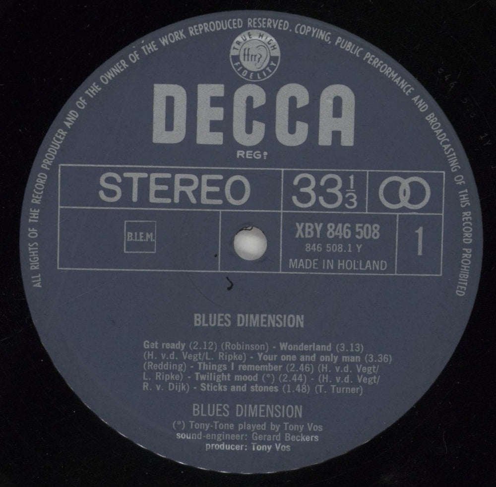 Blues Dimension Blues Dimension Dutch vinyl LP album (LP record) BD.LPBL859310