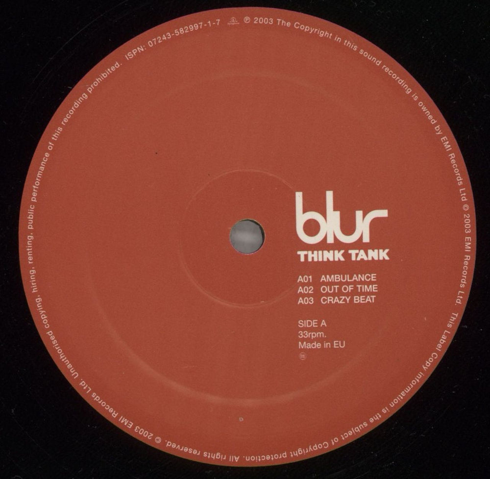 Blur Think Tank - 1st UK 2-LP vinyl record set (Double LP Album) BLR2LTH243422