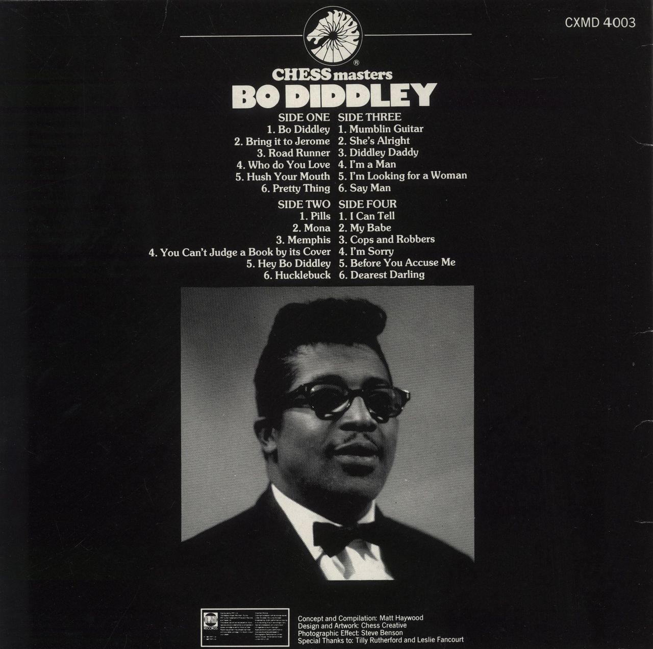 Bo Diddley Chess Masters UK 2-LP vinyl record set (Double LP Album)