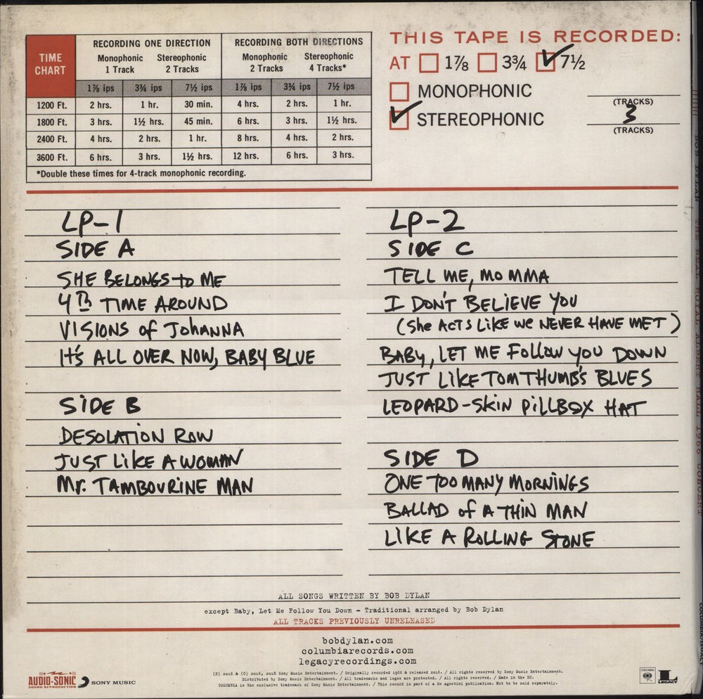 Bob Dylan The Real Royal Albert Hall 1966 Concert! UK 2-LP vinyl record set (Double LP Album)