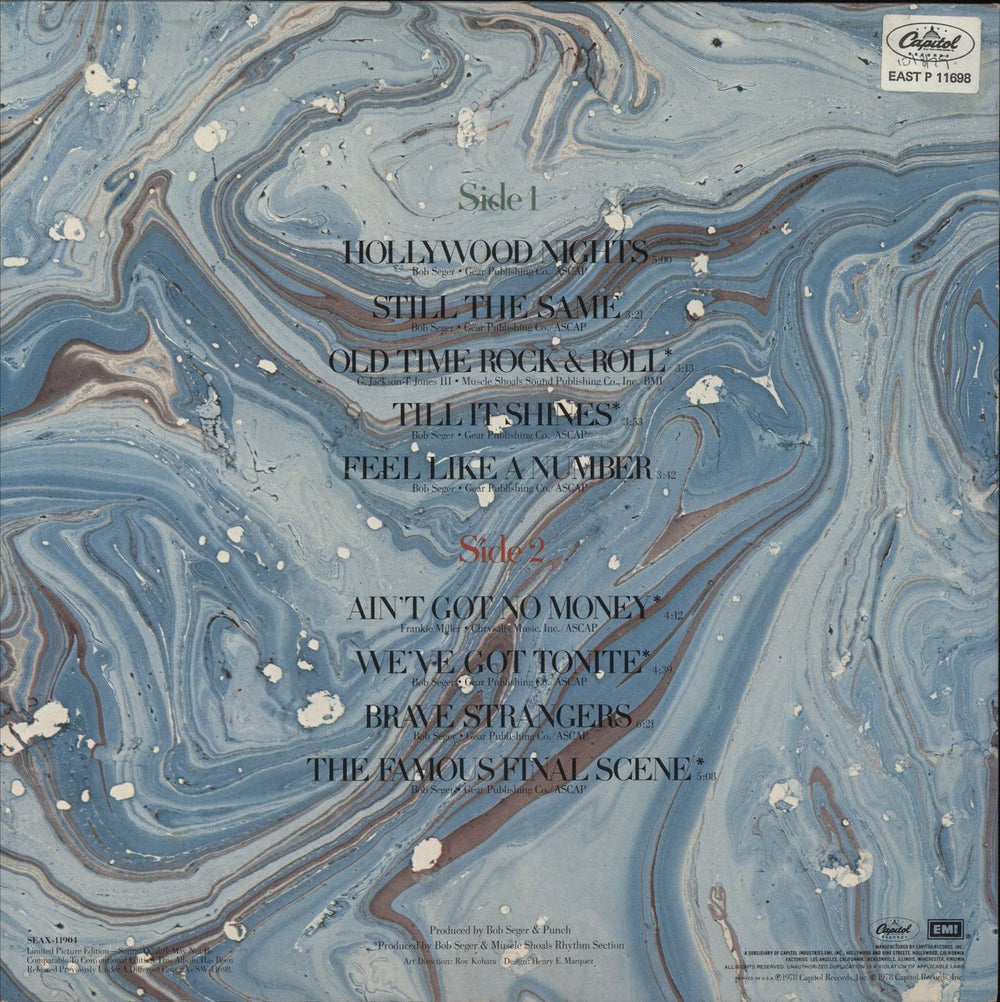 Bob Seger Stranger In Town US picture disc LP (vinyl picture disc album)