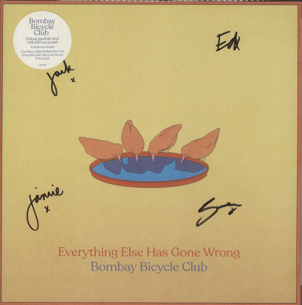 Bombay Bicycle Club Everything Else Has Gone Wrong - Autographed UK 2-LP vinyl record set (Double LP Album) 0827601
