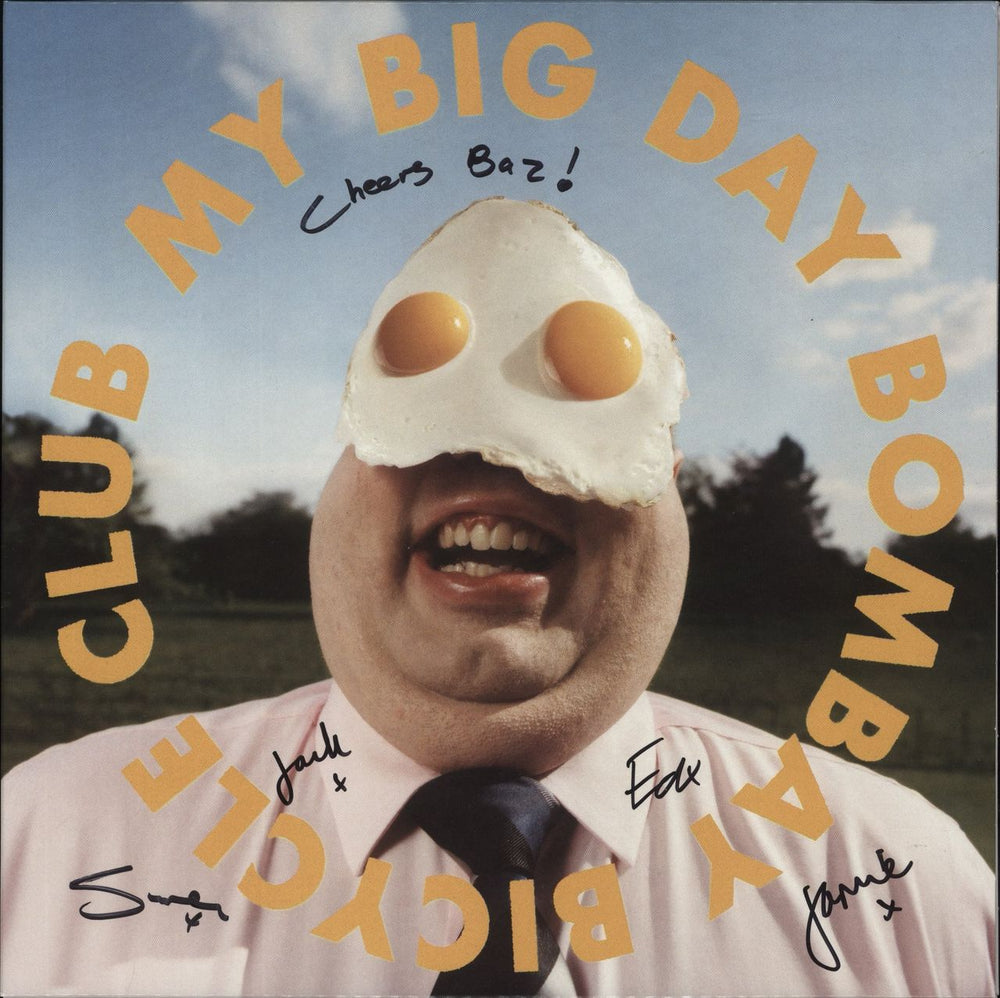 Bombay Bicycle Club My Big Day - Baby Pink Vinyl - Autographed UK vinyl LP album (LP record) MMM601I