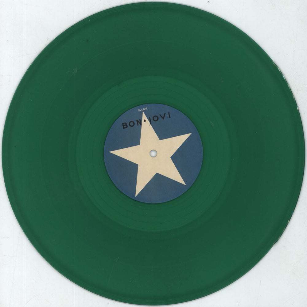 Bon Jovi Livin' On A Prayer - Green Vinyl - EX UK 12" vinyl single (12 inch record / Maxi-single) BON12LI676552