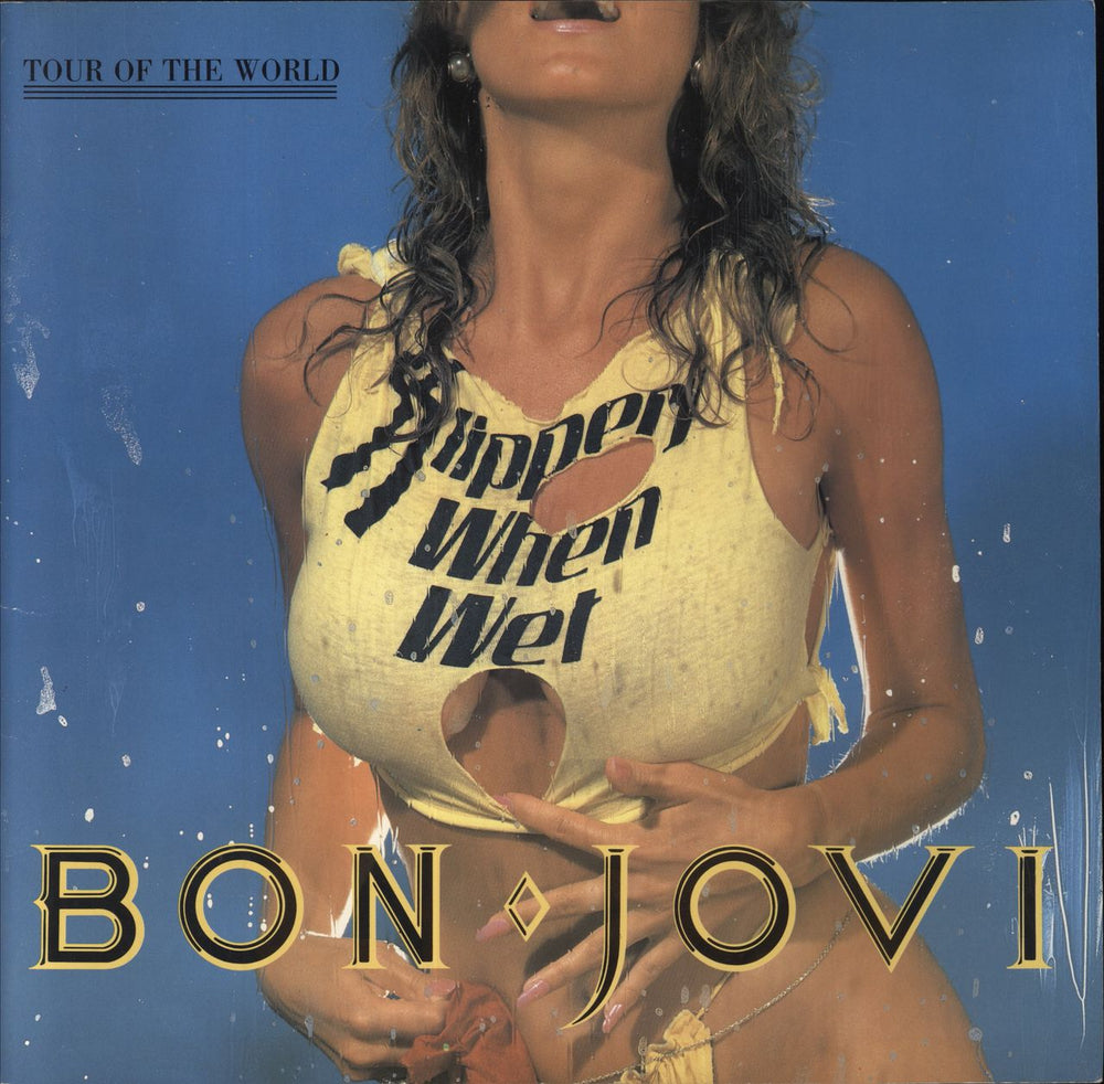 Bon Jovi Slippery When Wet World Tour + Insert UK tour programme TOUR PROGRAMME