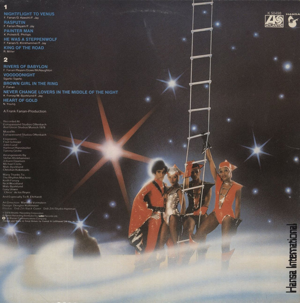 Boney M Nightflight To Venus UK vinyl LP album (LP record)