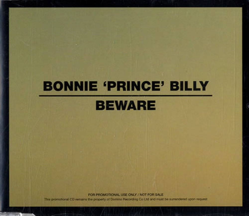 Bonnie Prince Billy Beware - Alternate Cover Artwork UK Promo CD album (CDLP) WIGCD233P