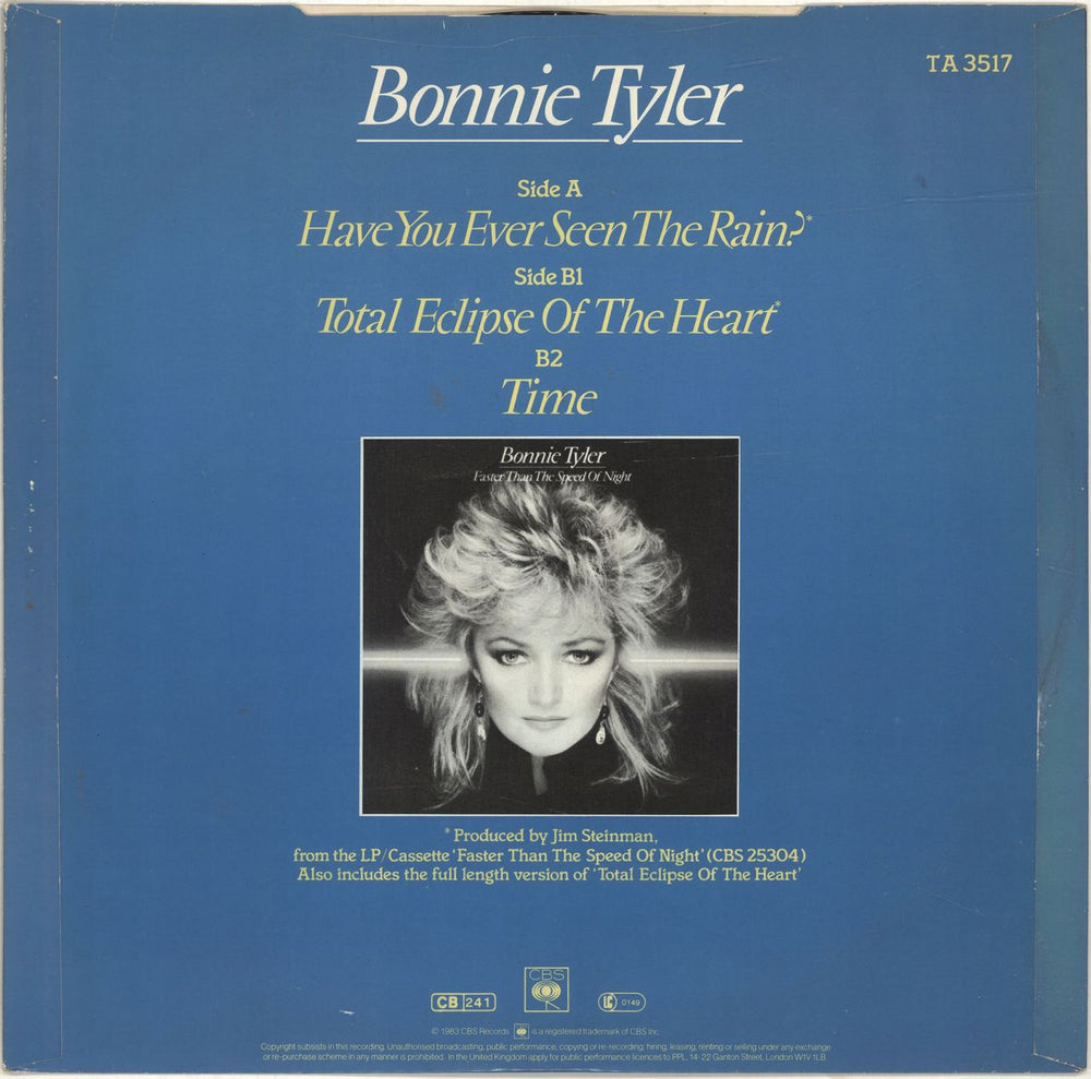 Bonnie Tyler Have You Ever Seen The Rain? UK 12" vinyl single (12 inch record / Maxi-single)