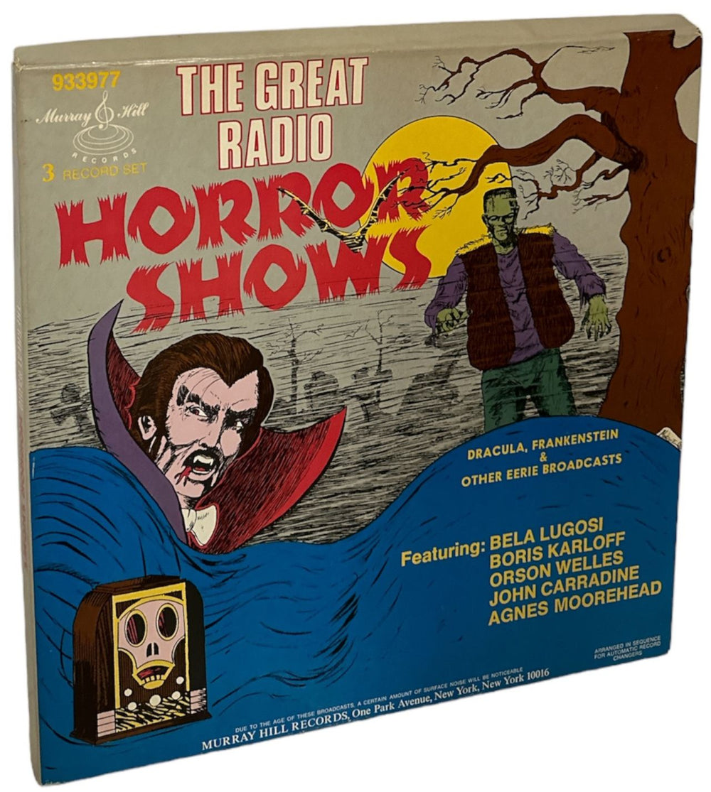 Boris Karloff The Great Radio Horror Shows US 3-LP vinyl record set (Triple LP Album) 933977