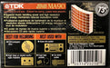 Branded Blank Audio Cassette TDK MA90 - Metal Bias IEC IV/Type IV - Sealed Japanese Blank Audio Cassette 43EBCTD805314