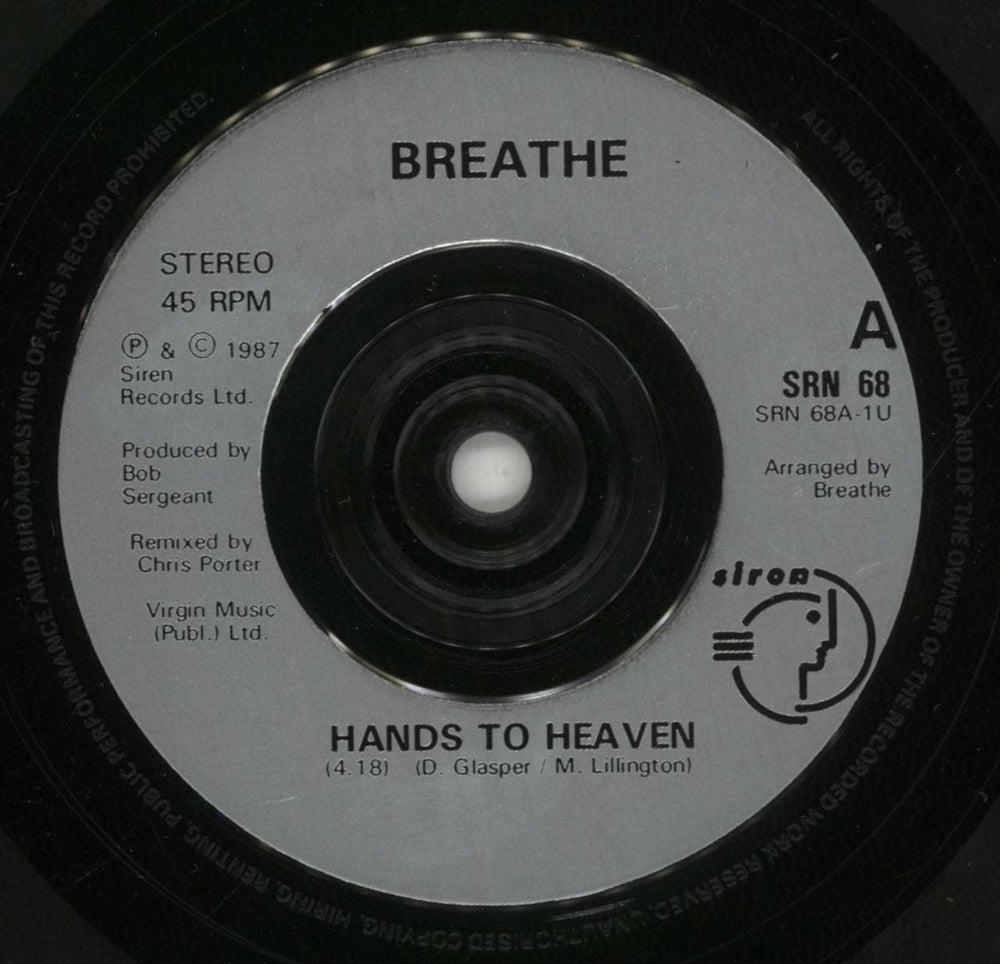 Breathe Hands To Heaven UK 7" vinyl single (7 inch record / 45) BTH07HA615020