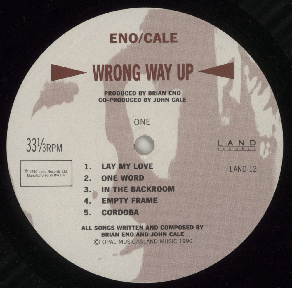 Brian Eno Wrong Way Up UK vinyl LP album (LP record) ENOLPWR291040