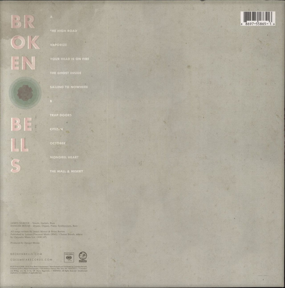 Broken Bells Broken Bells - 180g US vinyl LP album (LP record) 886975586516