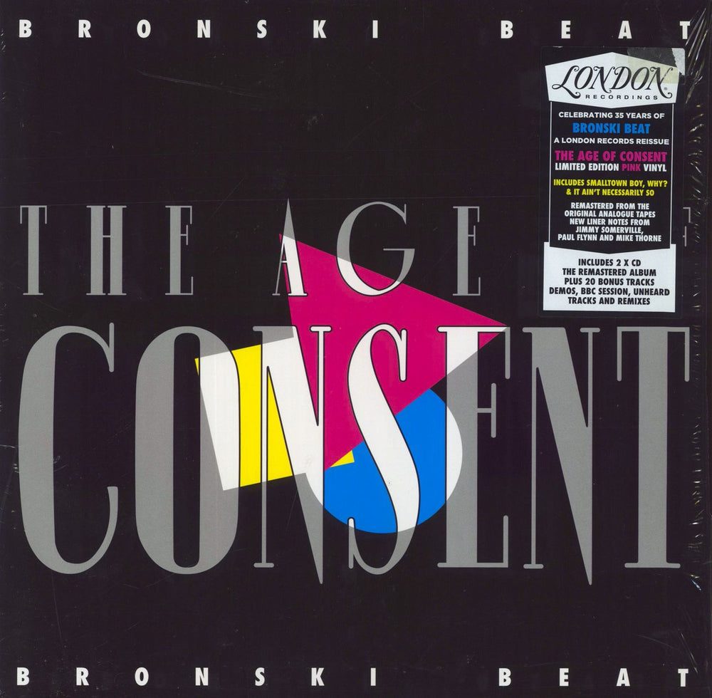 Bronski Beat The Age Of Consent - Pink Vinyl + Bonus CDs - Hypestickered shrink UK vinyl LP album (LP record) LMS5521225