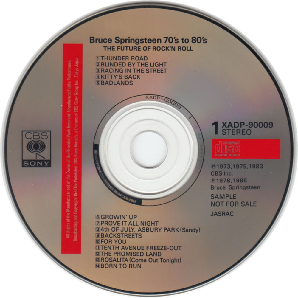 Bruce Springsteen 70's to 80's The Future Of Rock 'N Roll Japanese Promo 2 CD album set (Double CD)
