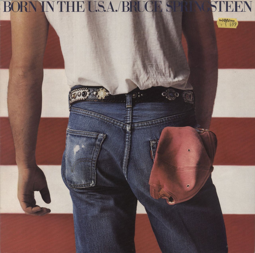 Bruce Springsteen Born In The U.S.A. - Red Label UK vinyl LP album (LP record) 86304