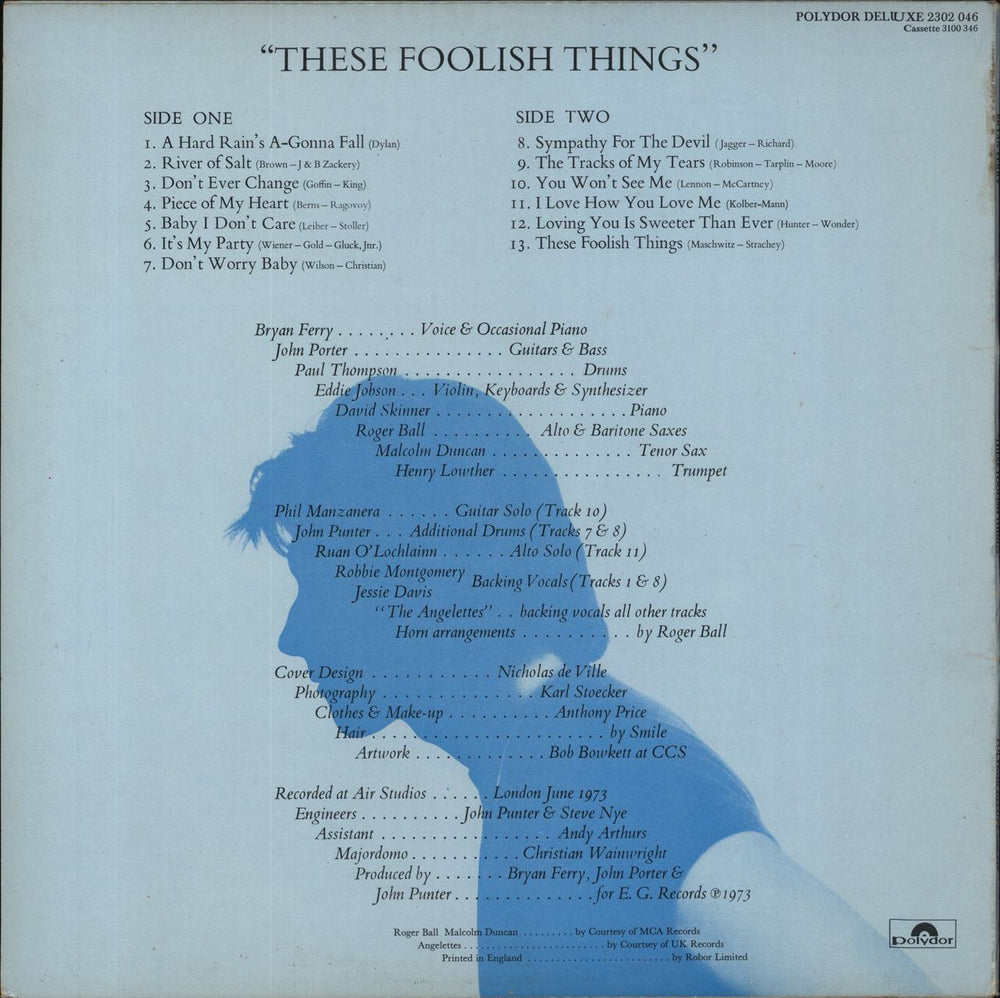 Bryan Ferry These Foolish Things UK vinyl LP album (LP record)