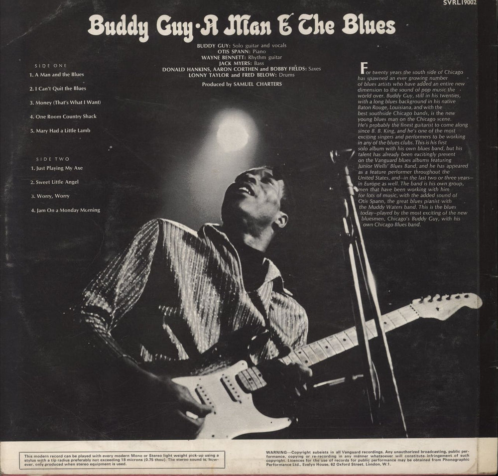 Buddy Guy A Man & The Blues - VG UK vinyl LP album (LP record)