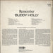 Buddy Holly Remember Buddy Holly UK vinyl LP album (LP record)