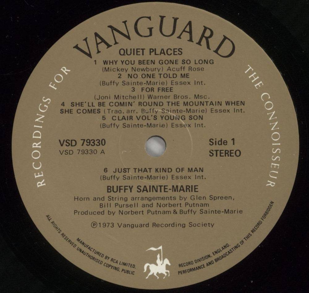 Buffy Sainte-Marie Quiet Places US vinyl LP album (LP record) BSMLPQU550886