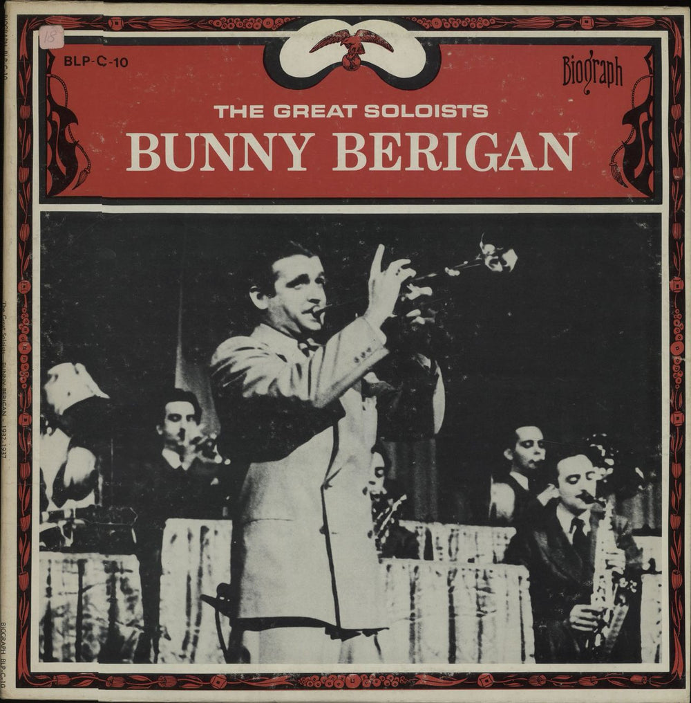 Bunny Berigan The Great Soloists US vinyl LP album (LP record) BLP-C10