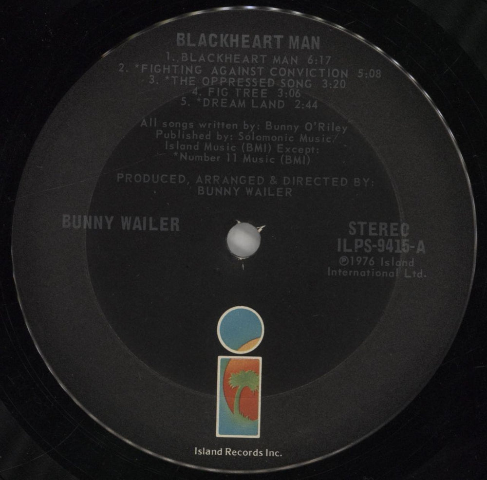 Bunny Wailer Blackheart Man - 1st - EX US vinyl LP album (LP record) BW8LPBL805745