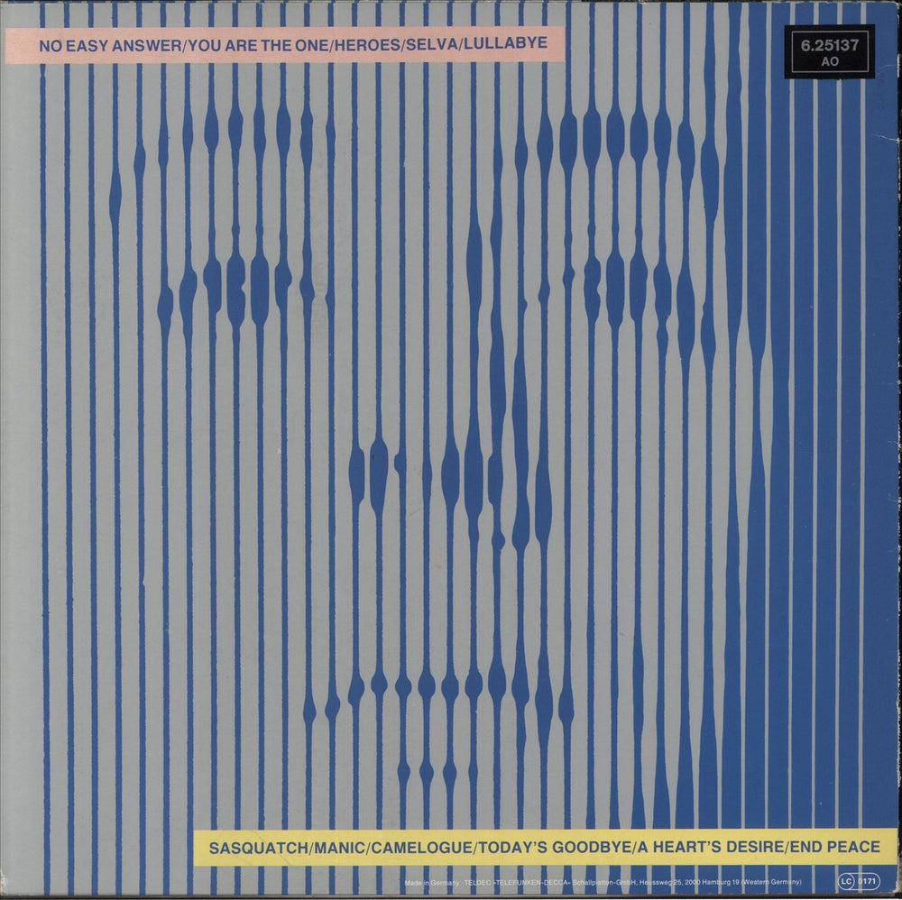 Camel The Single Factor German vinyl LP album (LP record)