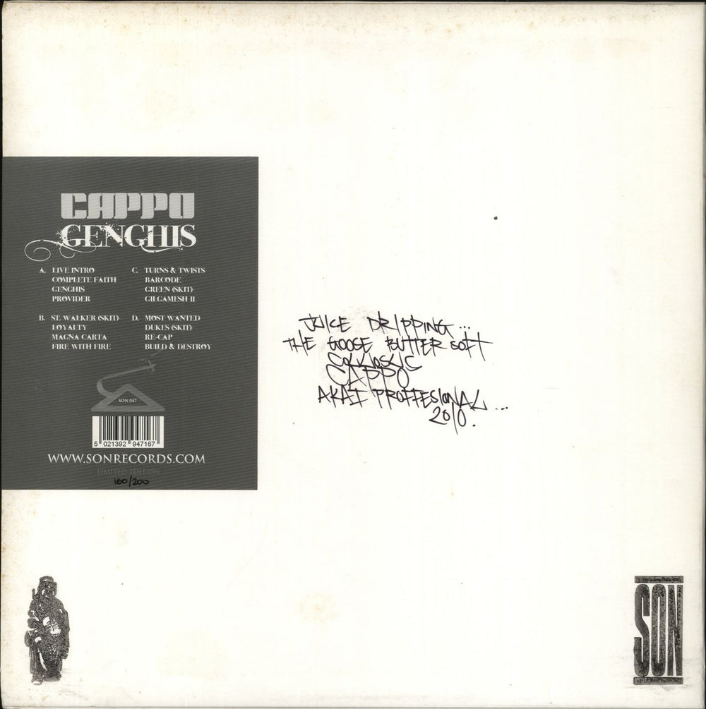 Cappo Genghis UK 2-LP vinyl record set (Double LP Album) SON047