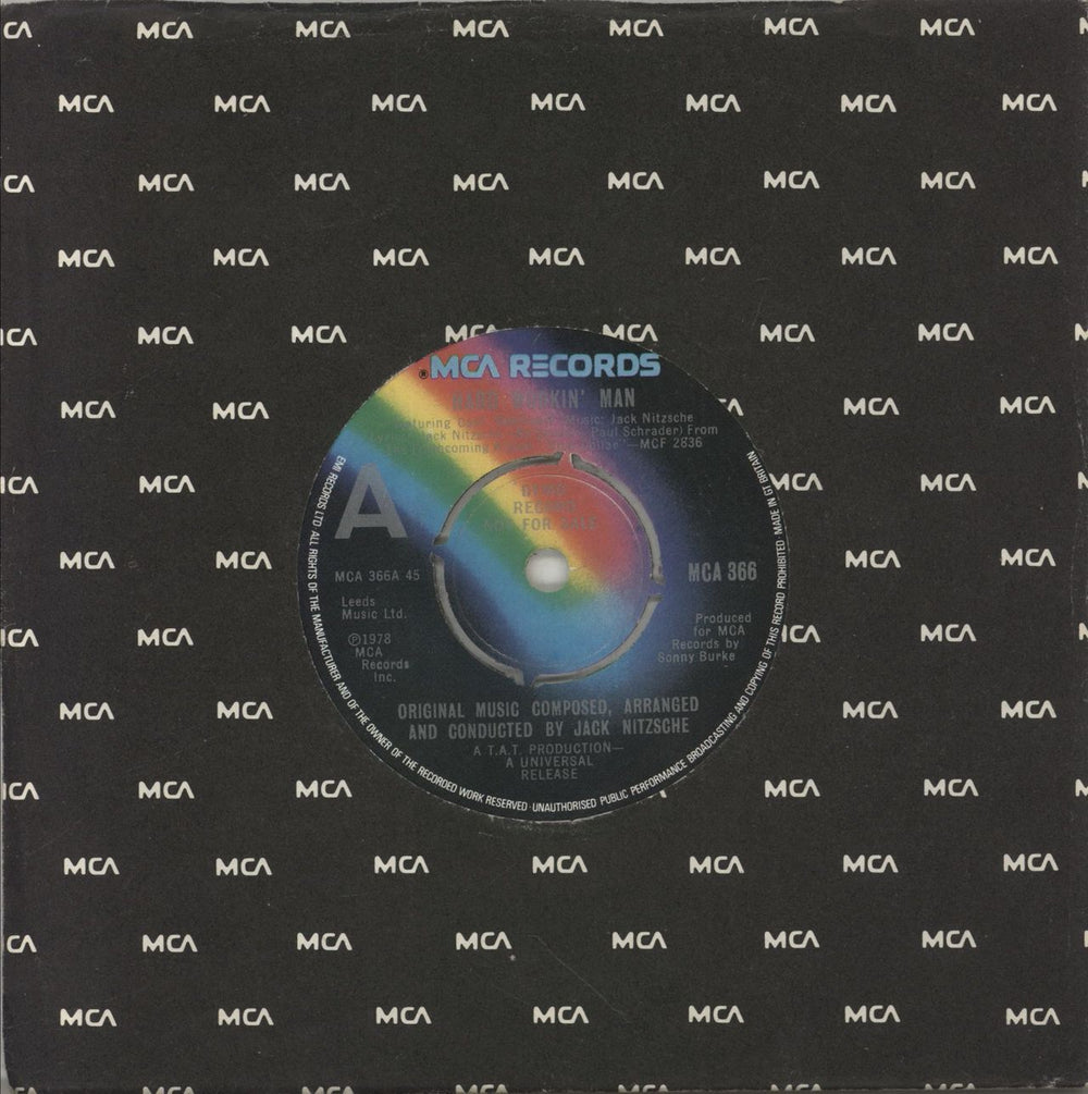 Captain Beefheart & Magic Band Hard Workin' Man UK Promo 7" vinyl single (7 inch record / 45) MCA366