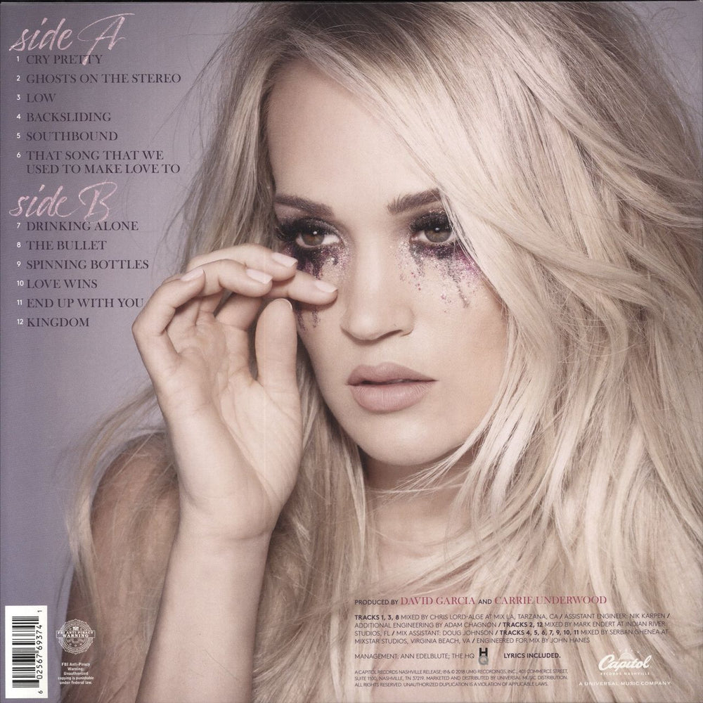 Carrie Underwood Cry Pretty - Pink Vinyl UK vinyl LP album (LP record) 602567693741