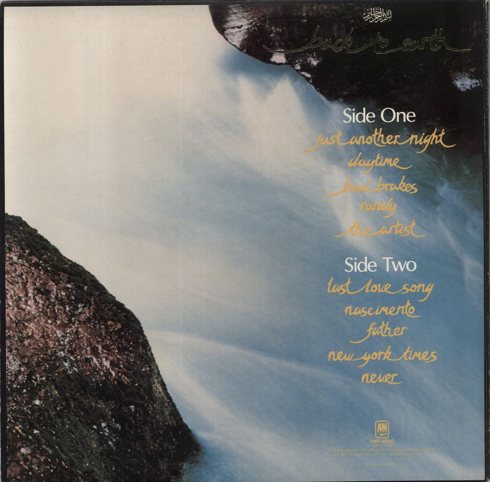 Cat Stevens Back To Earth Japanese Promo vinyl LP album (LP record)